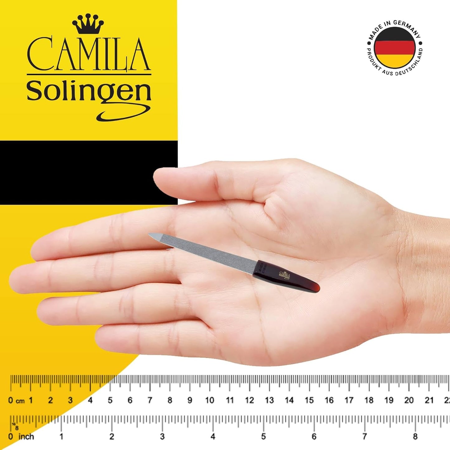 CS16 Sapphire Metal Nail File for Natural Nails Fingernail and Toenail Care, 3.5" Double Sided Coarse and Fine for Manicure and Pedicure