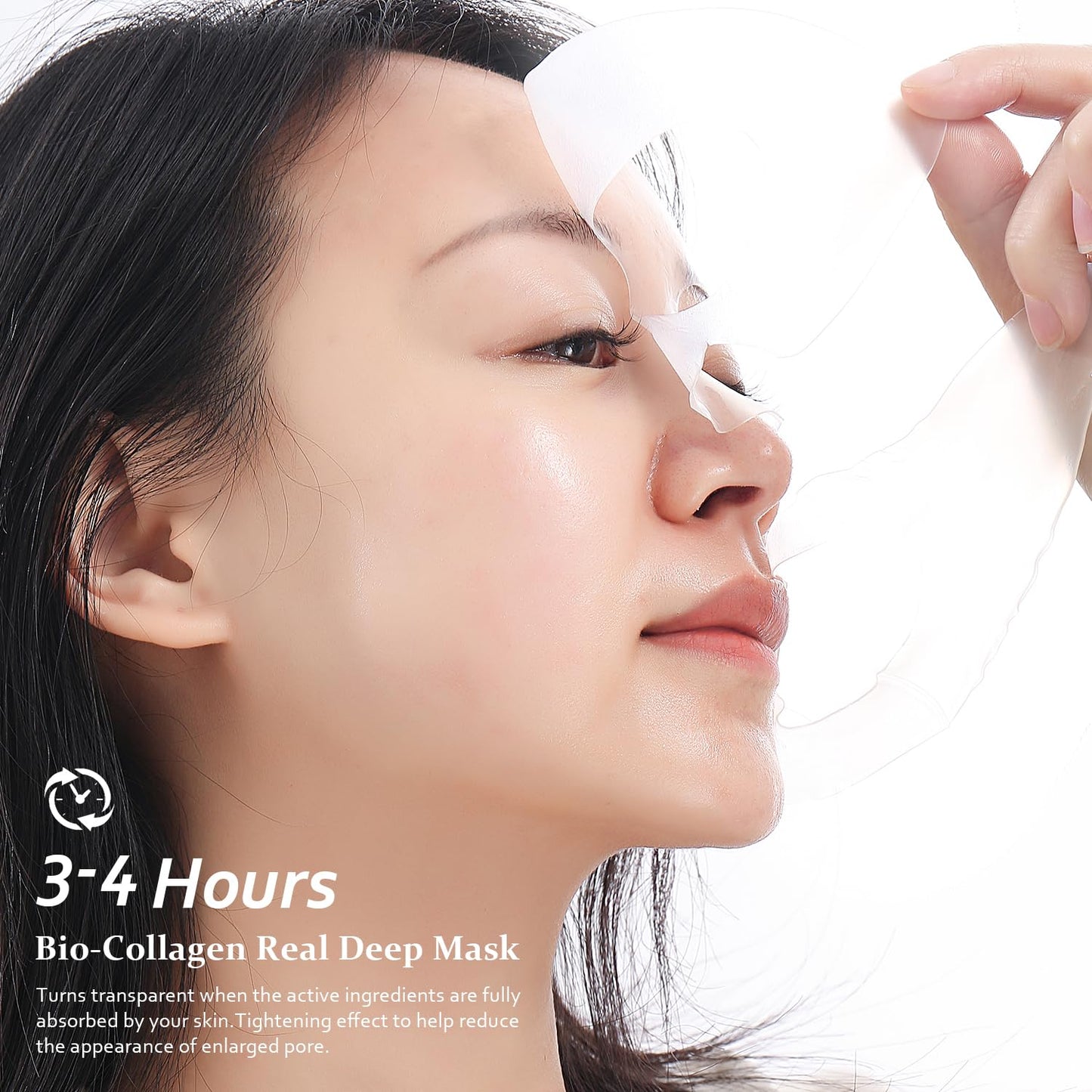 Collagen Night Wrapping Mask, Bio-Collagen Face Masks - Deep Hydrating Overnight Face Mask, Korean Skincare, 4 PCS Facial Treatments & Masks for Women - Firming & Moisturizing