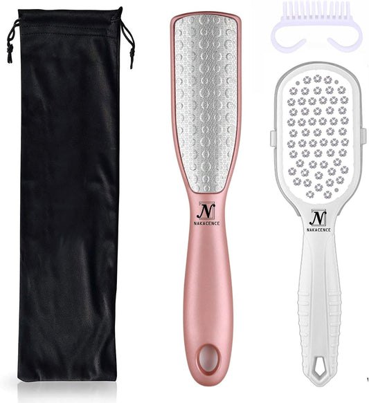 Foot File,Foot Scrubber Dead Skin Double Sided Foot Scraper Rasp Callus Remover, Pedicure Foot Scrubber Grater,Foot Heel Craper for Cracked Heels, Foot Grater Shaver Scraper for Callus Removal 2pcs