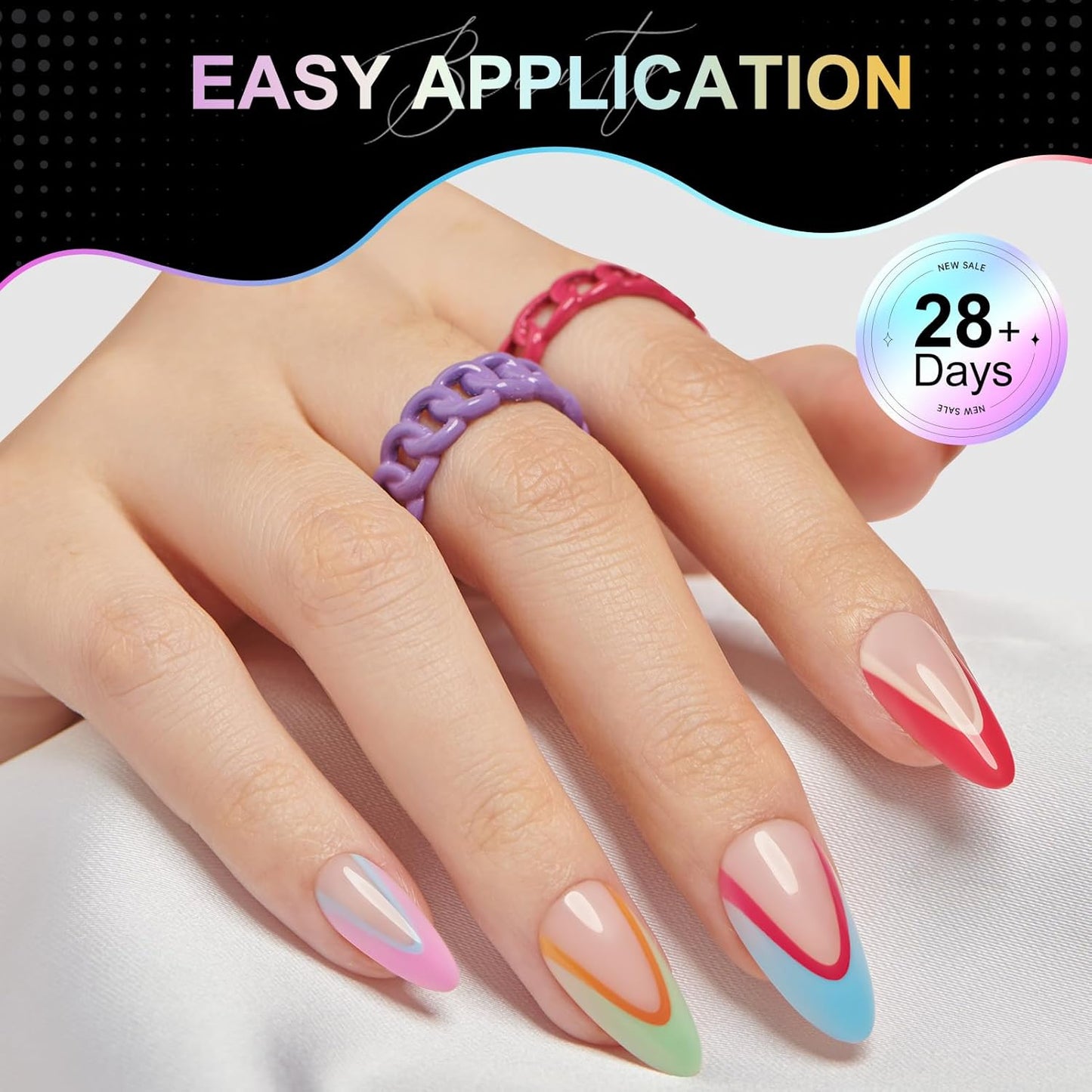 Medium Almond Nail Tips Soft Gel Nail Tips 240Pcs Pre-Shaped Pointed Almond Nails Half Matte Full Cover Acrylic Clear Fake Nails Tips for Extension Nail Art DIY Manicure Salon 12 Sizes