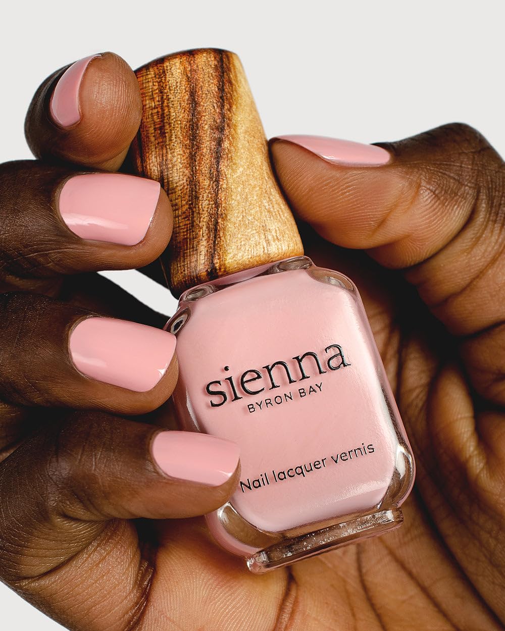 Sienna Byron Bay Peony, Classic Pink Natural Nail Polish, Long-Lasting, Vegan & Cruelty-Free, 10ml – .34 fl oz.