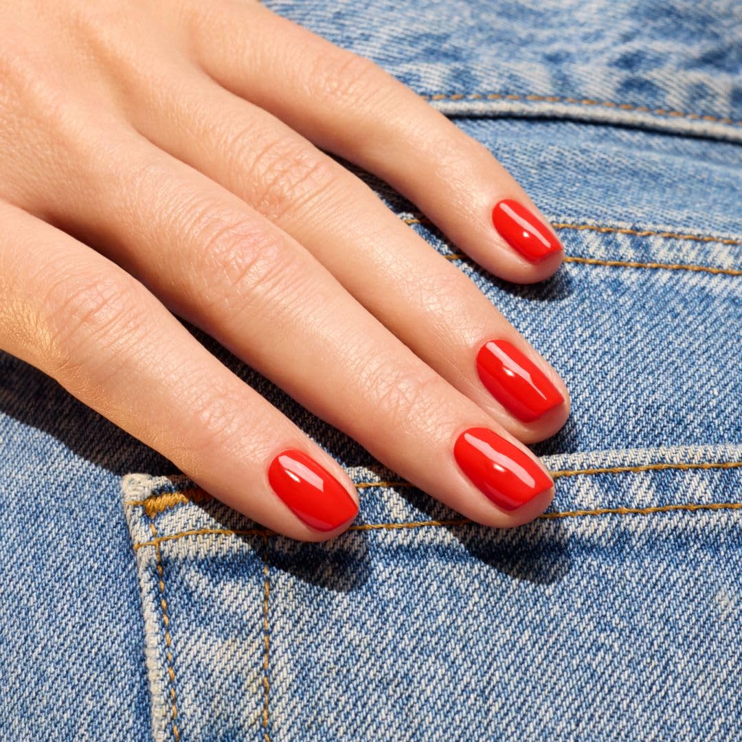Manucurist Green Lava - Classic Red Orange - Red Nail Polish - 9-Free, Vegan and Plant-Based - Non Toxic - Made in France - 0.5 fl oz