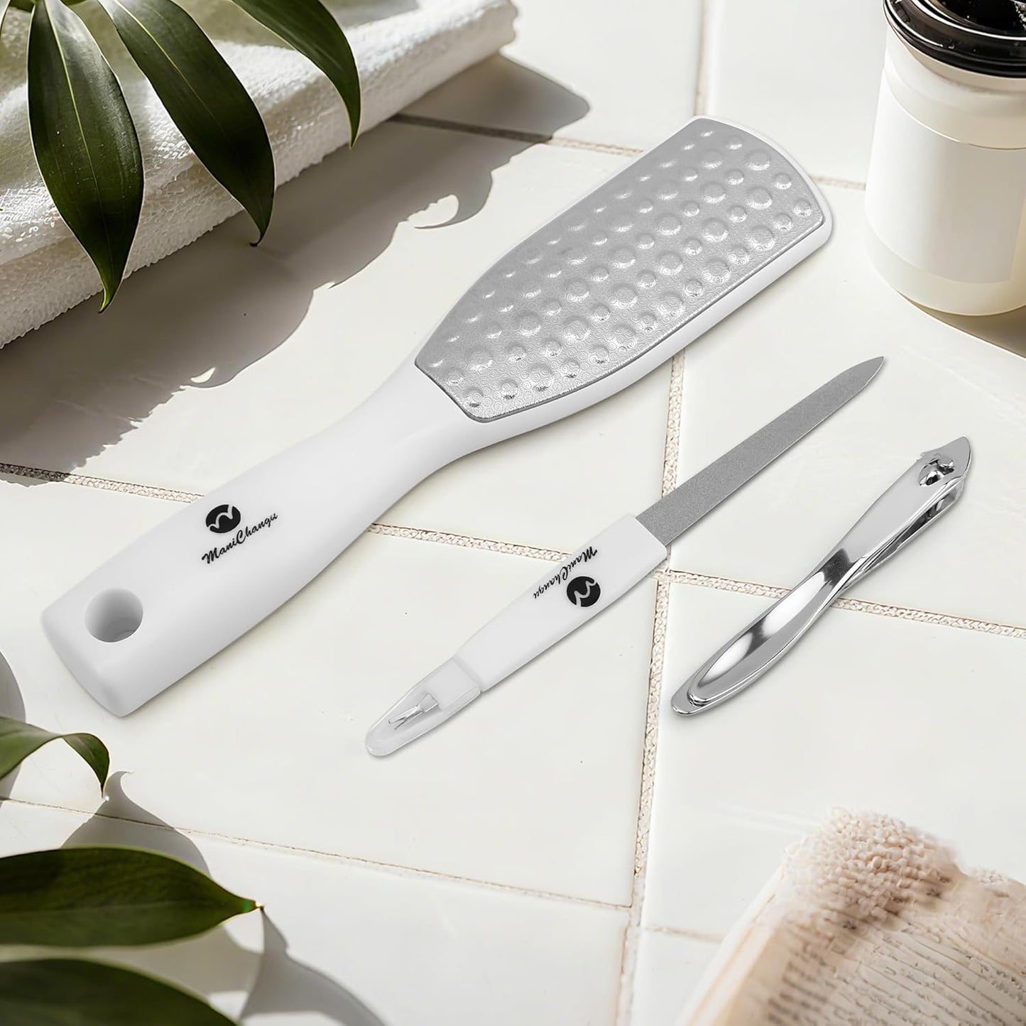 Foot File Foot Callus Remover, Foot Callus Remover, Durable Foot Scrubber, Pedicure Tools for Feet, Callus Remover for Feet, Foot File Callus Remover with Double Head Nail Files Home Manicure Tools