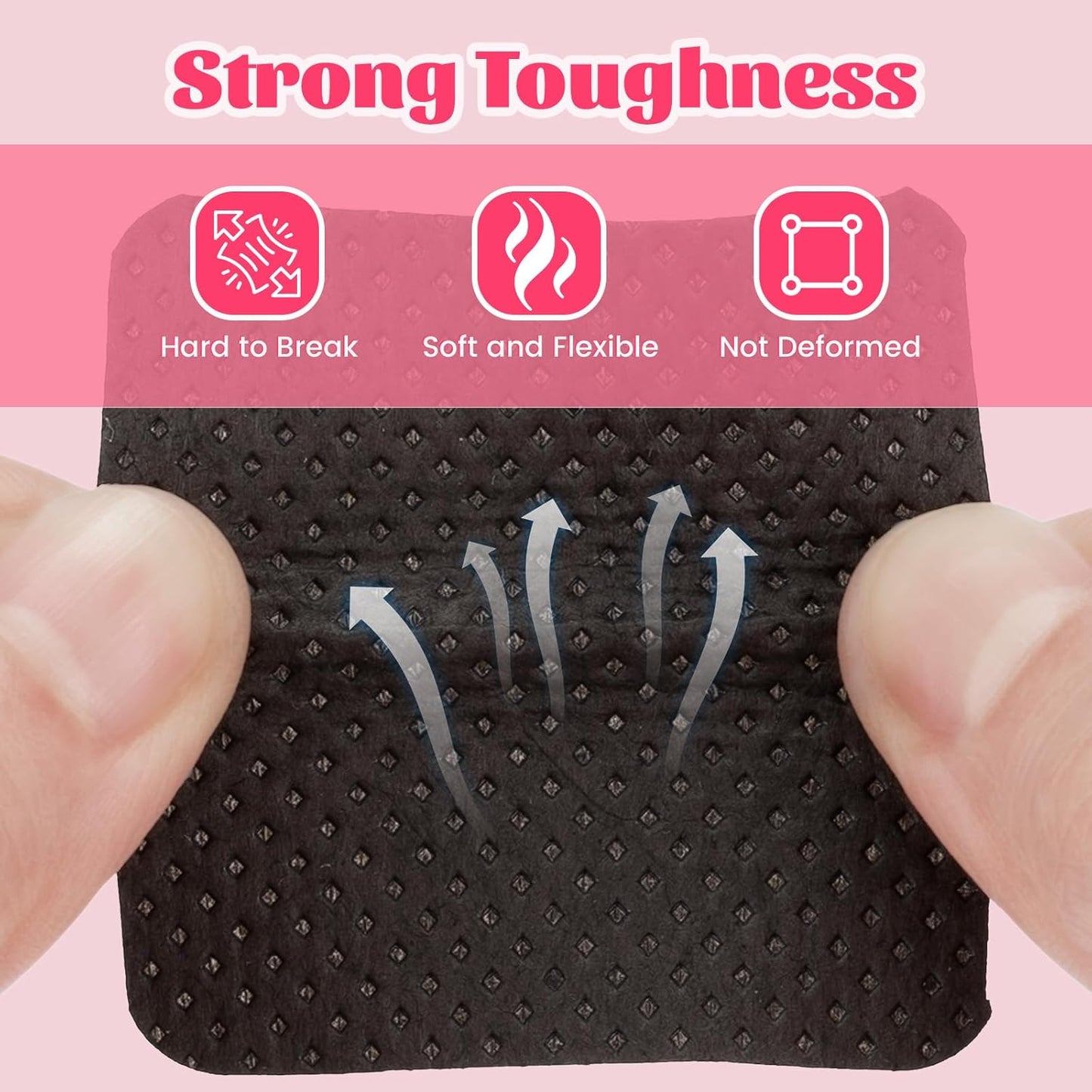 MAYEEN Lint Free Nail Wipes 400PCS Non-Woven Fabric Nail Polish Remover Wipes No Lint Nail Wipe for Gel Nails Eyelash Extensions Glue Cleaning Pad Nail Supplies