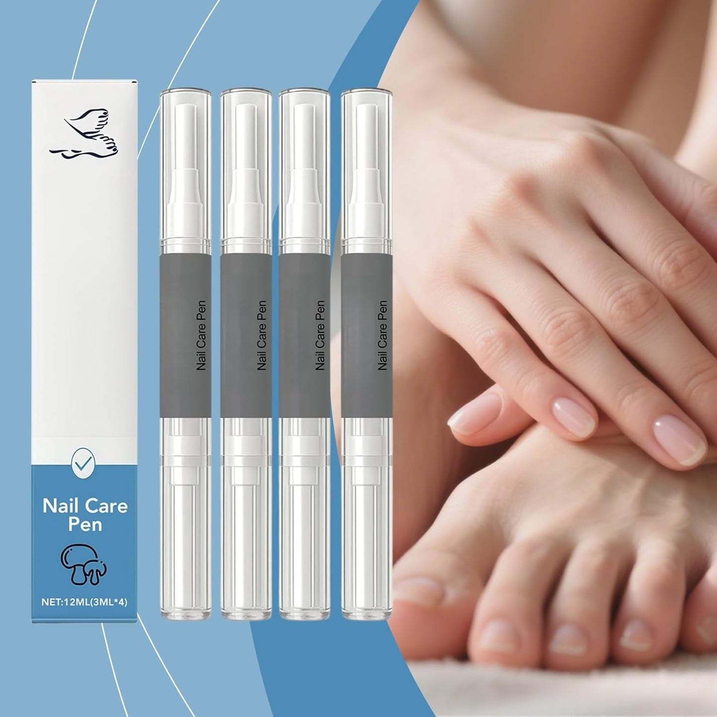 4 Pack Nail Care Pen, Repair & Strengthener Maintenance Serum for Healthy Nails