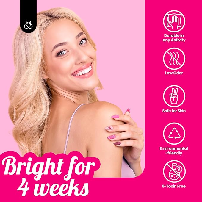 Beetles Hot Pink Gel Polish Set - 6 Colors Pink Gel Nail Polish Rose Red Nails Kit Nail Polish Collection Pink Glitter Gifts for Women Soak Off Uv Nail Lamp Manicure Kit