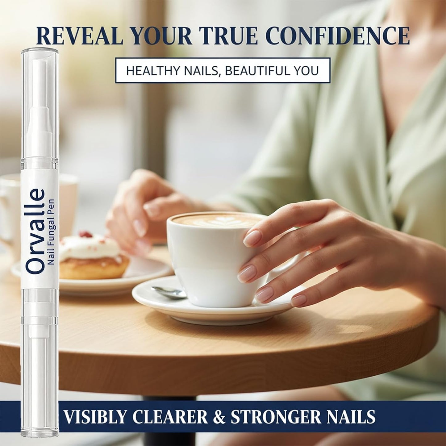 Orvalle Nail Fungus Pen,Toenail fungus pen,Nail Growth Pen for Repair & Strengthener,Nail Growth Treatment Repair Serum Twist Pen Activator for Repair & Strengthener(3pcs)