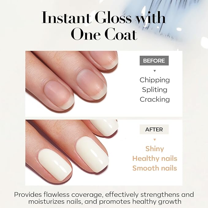 AZUREBEAUTY Warm White Nail Polish, Natural Quick Dry Nail Strengthening Glossy Finish for DIY Manicure & Nail Art, Salon Quality