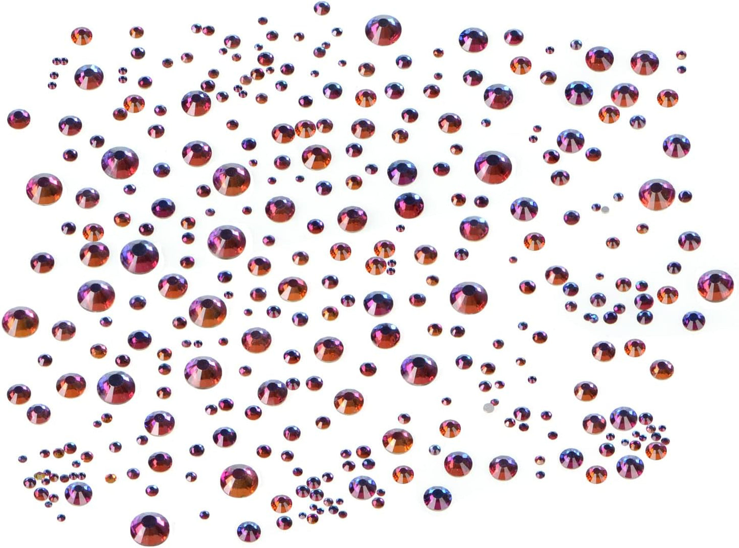 Bymitel 5000 Pieces 6 Mixed Sizes Glue Fix on Glass Rhinestones Round Crystal Gems Flatback for DIY Jewelry Making with one Picking Pen(6-Sizes 5000PCS, Blue Volcanic)