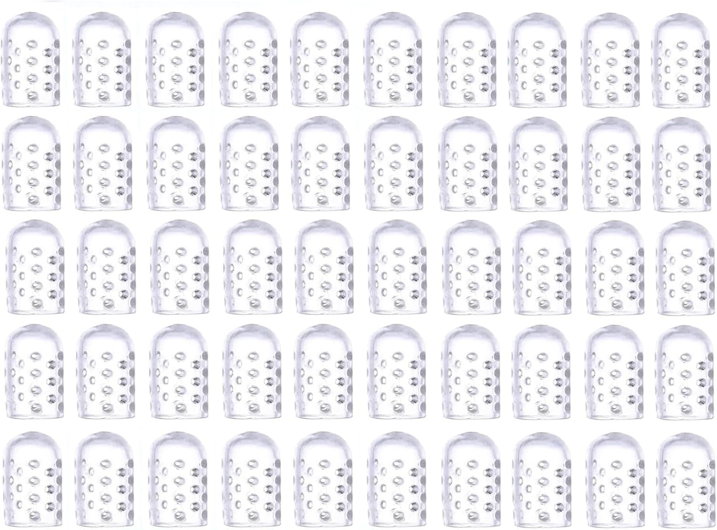 50PCS Silicone Toe Protectors - Silicone Toe Separators for Men Women - Gel Toe Covers Breathable Soft Toe Caps Guards