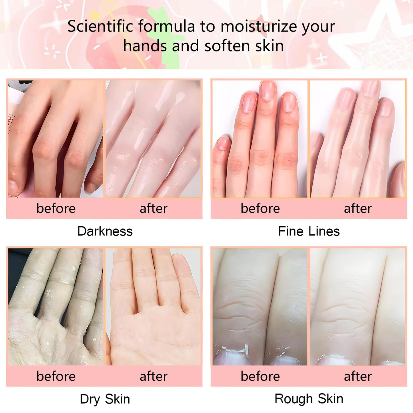 Hand Cream Moisturizing Mask, Hand Masks Moisturizing Glove for Dry Hands, Hydrating and Regenerates Dead Skin, Hand Care Moisture Gloves for Dry Hands, Safe for All Skin Types (11 pack)