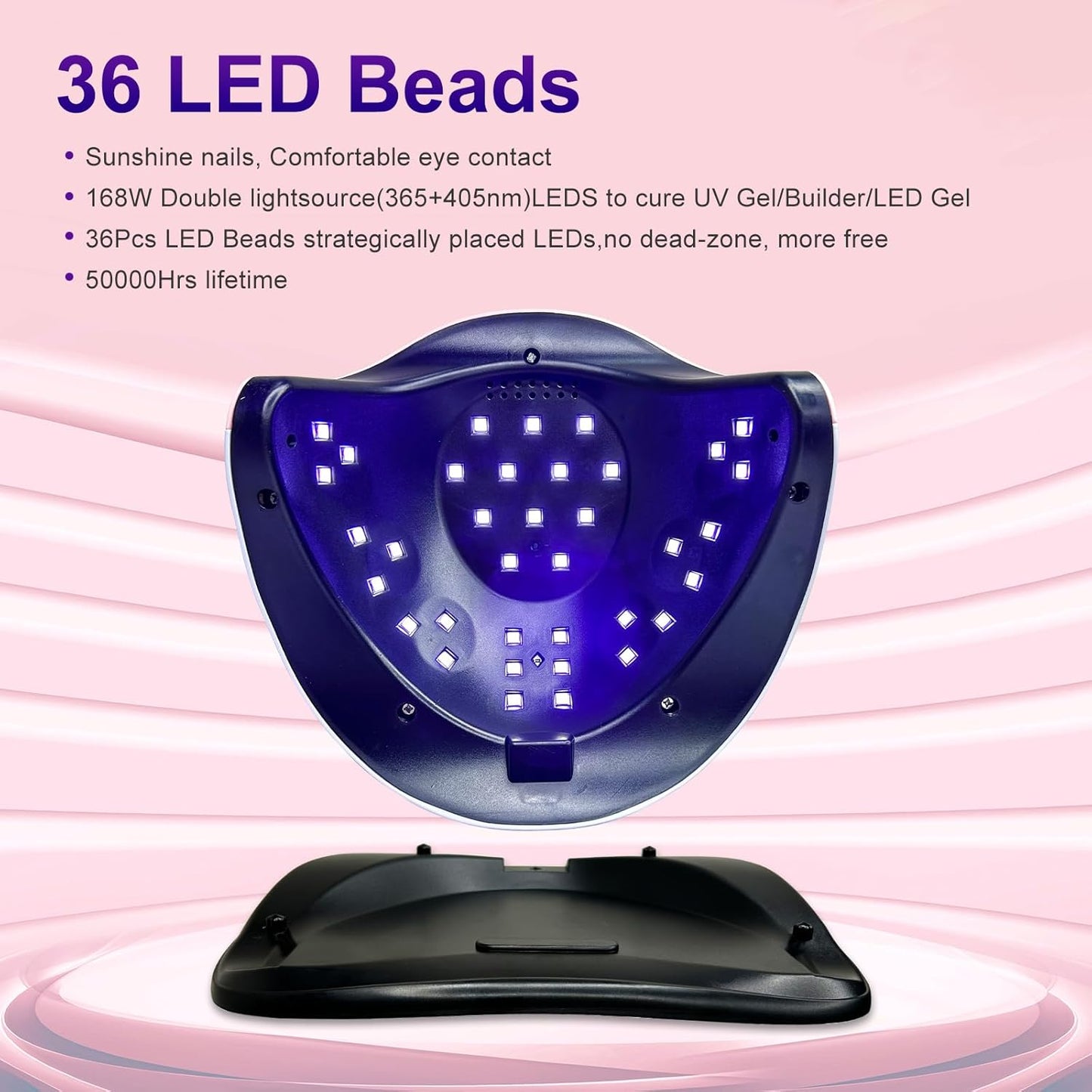 168W UV LED Nail Lamp, UV Light for Nails Dryer for Gel Nail Polish Curing Lamp, Auto Sensor, Professional Nail Light,Compatible with All Gel Types