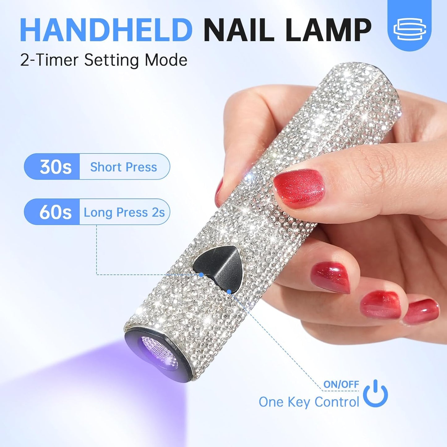 UV Light for Gel Nails, Handheld UV Nail Lamp, Portable LED Nail Lamp, Mini Nail Dryer, USB Nail Light for Fast Curing