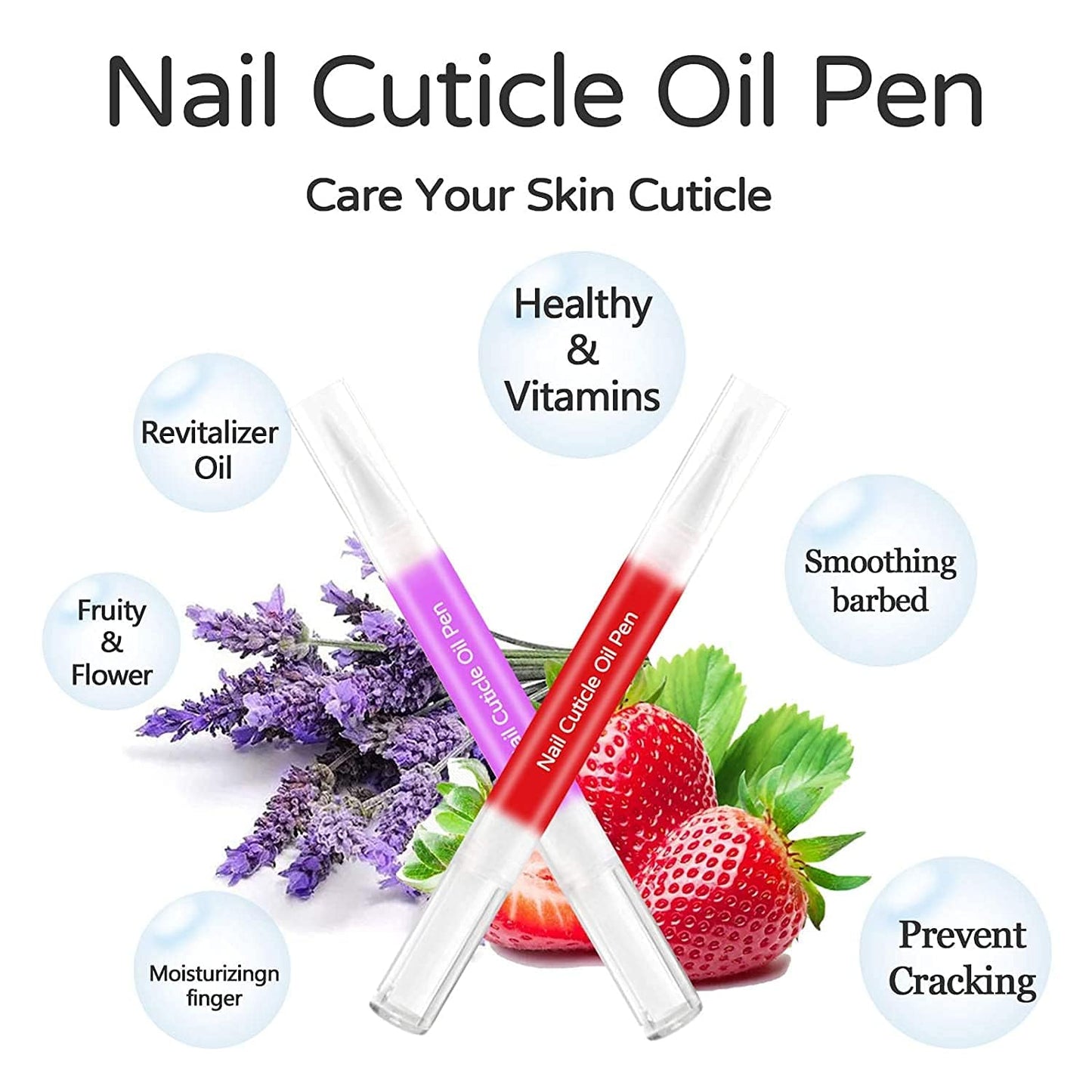 AIJIMEI Cuticle Oil Pens 8pcs Cuticle Oil Nail Oil Cuticle Nail Nutrition Oil Cuticle Oil Pen for Nails Moist Nail Repair Nail Care Essential Oil Moist