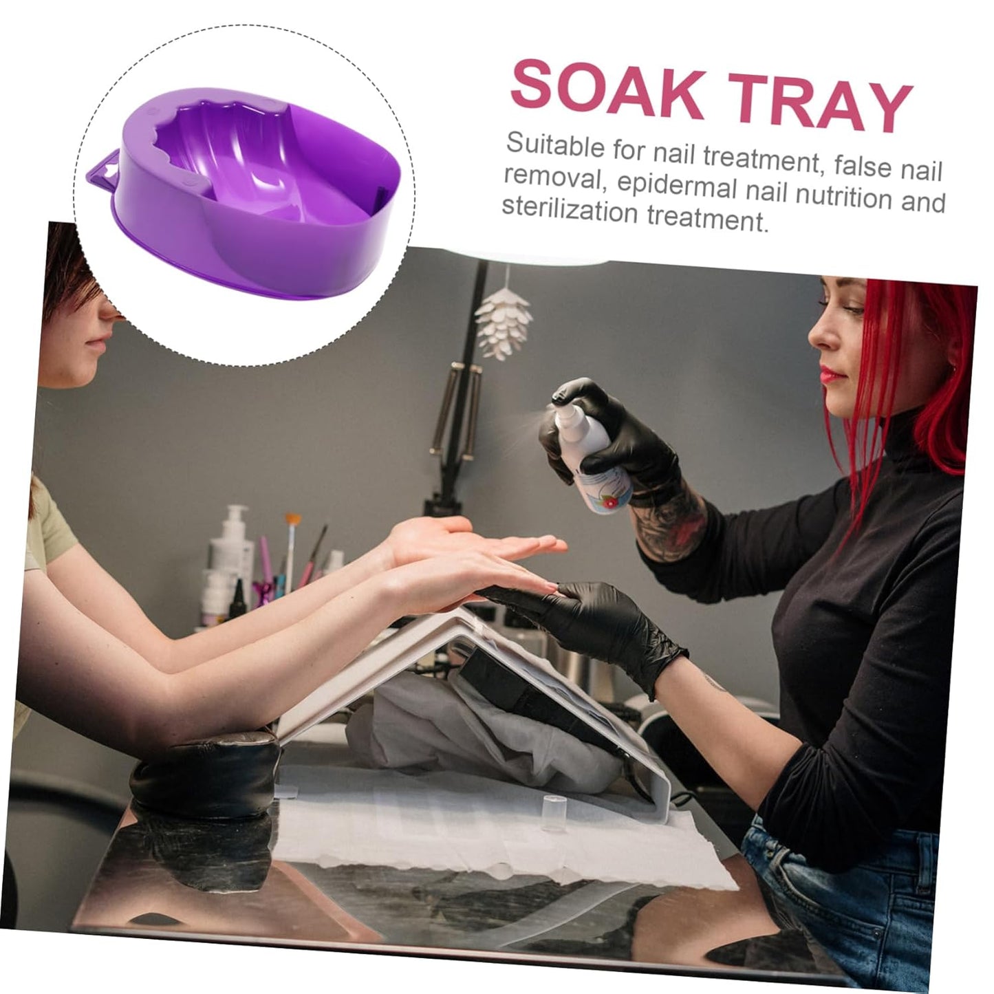 Nail Art Bowl Manicure Soaking Bowls Bubble Hand Soaking Bowl Rectangular Nail Care Bowl Plastic Material Easy to Use