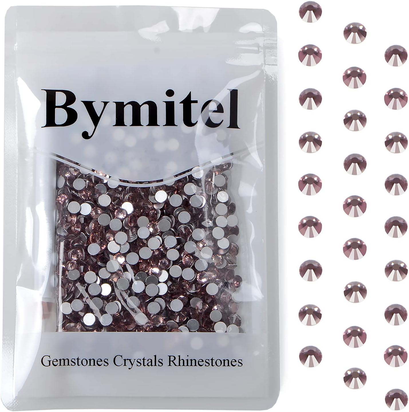 1440PCS Art Nail Rhinestones Non Hotfix Glue Fix Round Crystals Glass Flatback for DIY Jewelry Making with one Picking Pen (ss20 1440pcs, Lt. Amethyst)