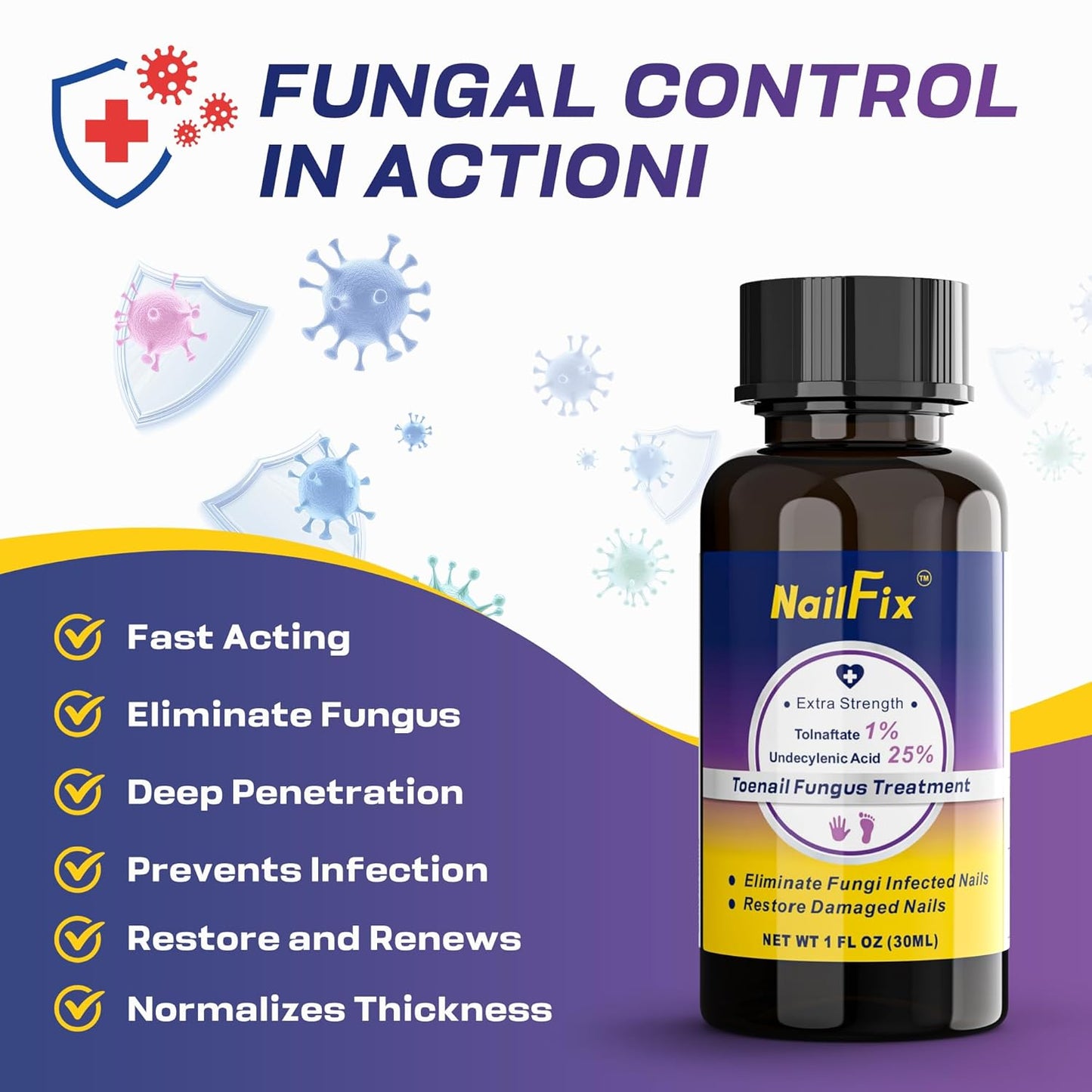 Toenail Fungus Treatment Extra Strength - Upgraded Toe Nail Fungus Treatments, Antifungal Nail Treatment with 25% Undecylenic Acid & Tea Tree Oil - Damaged Nails Foot Fungus Treatment Extra Strength