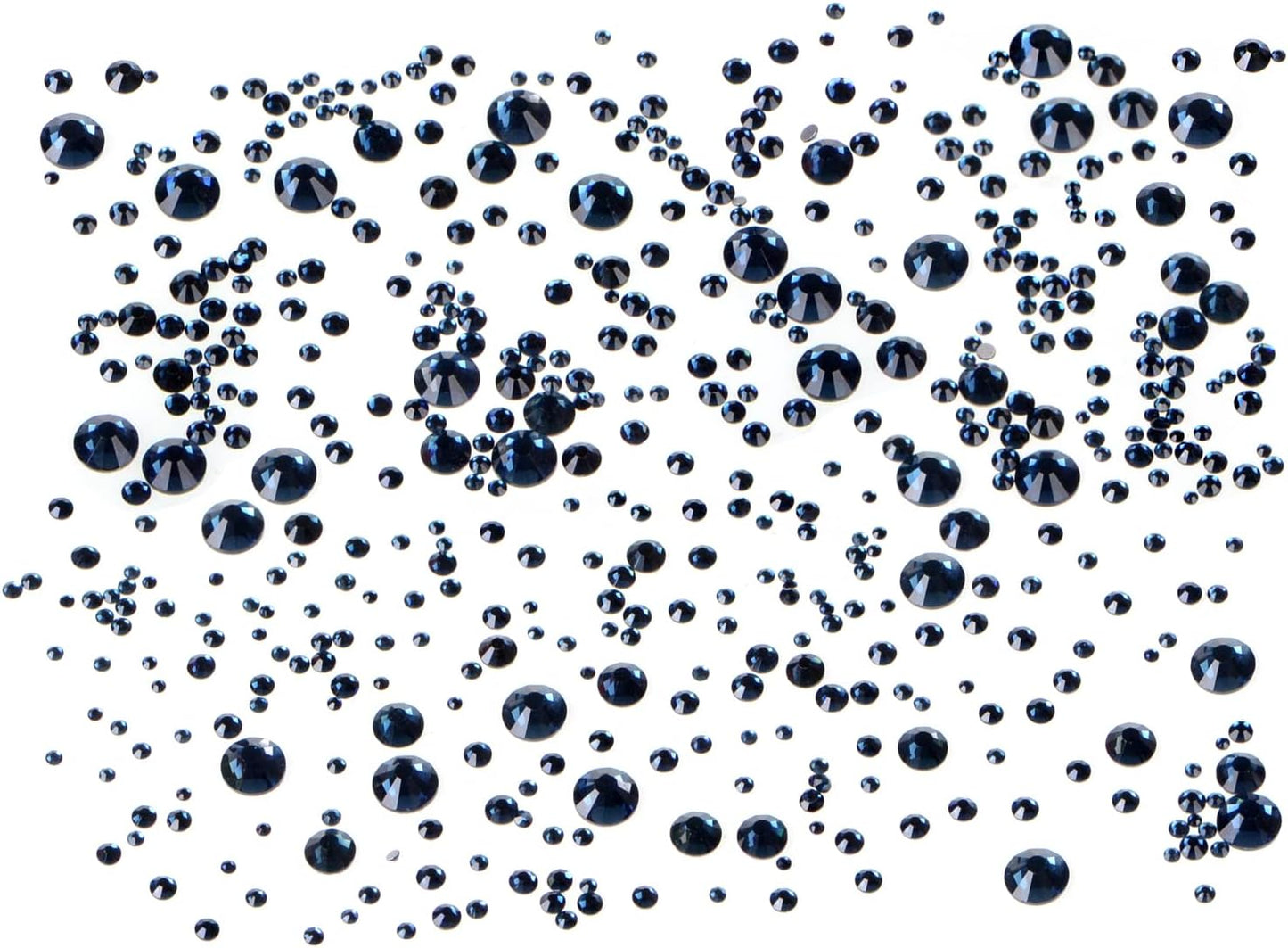 Bymitel 5000 Pieces 6 Mixed Sizes Glue Fix on Glass Rhinestones Round Crystal Gems Flatback for DIY Jewelry Making with one Picking Pen(6-Sizes 5000PCS, Montana)