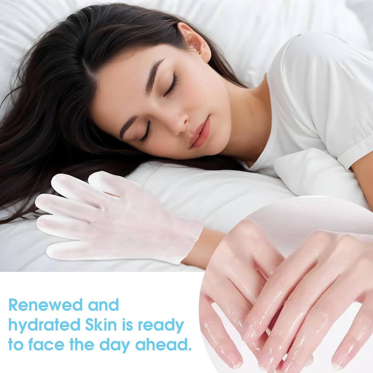 Silicone Gloves for Dry Hands Moisturizing Hand Gloves Overnight Touchscreen Compatible Soft Gel Spa Hydrating Gloves Reusable Hand Masks for Men and Women Repairing Dry Cracked Aging Hands