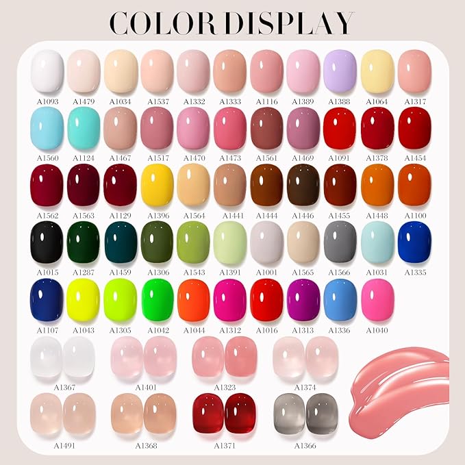 Double Rhythm 0.50 OZ Gel Polish Hema Free Same Color Same Bottle Golden Round Translucent Neutral Natural Milky 15 ML Jelly UV Polish Art DIY at Home (Coral Pink-C1517)
