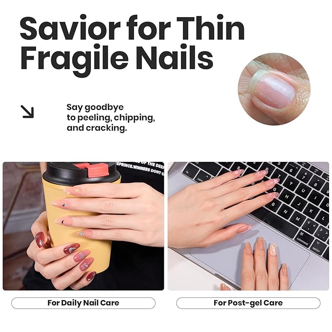 Beetles Jelly Nail Polish Set P186,6 Colors Burgundy Pink Nude Quick Dry Nail Polish Fingernail Fast Drying & Long Lasting Nail Strengthener Polish for Christmas