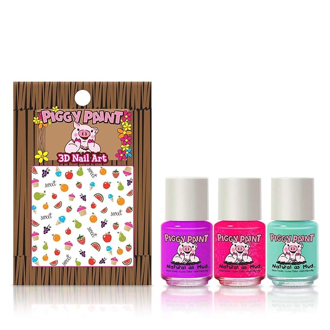 Piggy Paint Happy Hands Set (3 Polish + Nail Art)