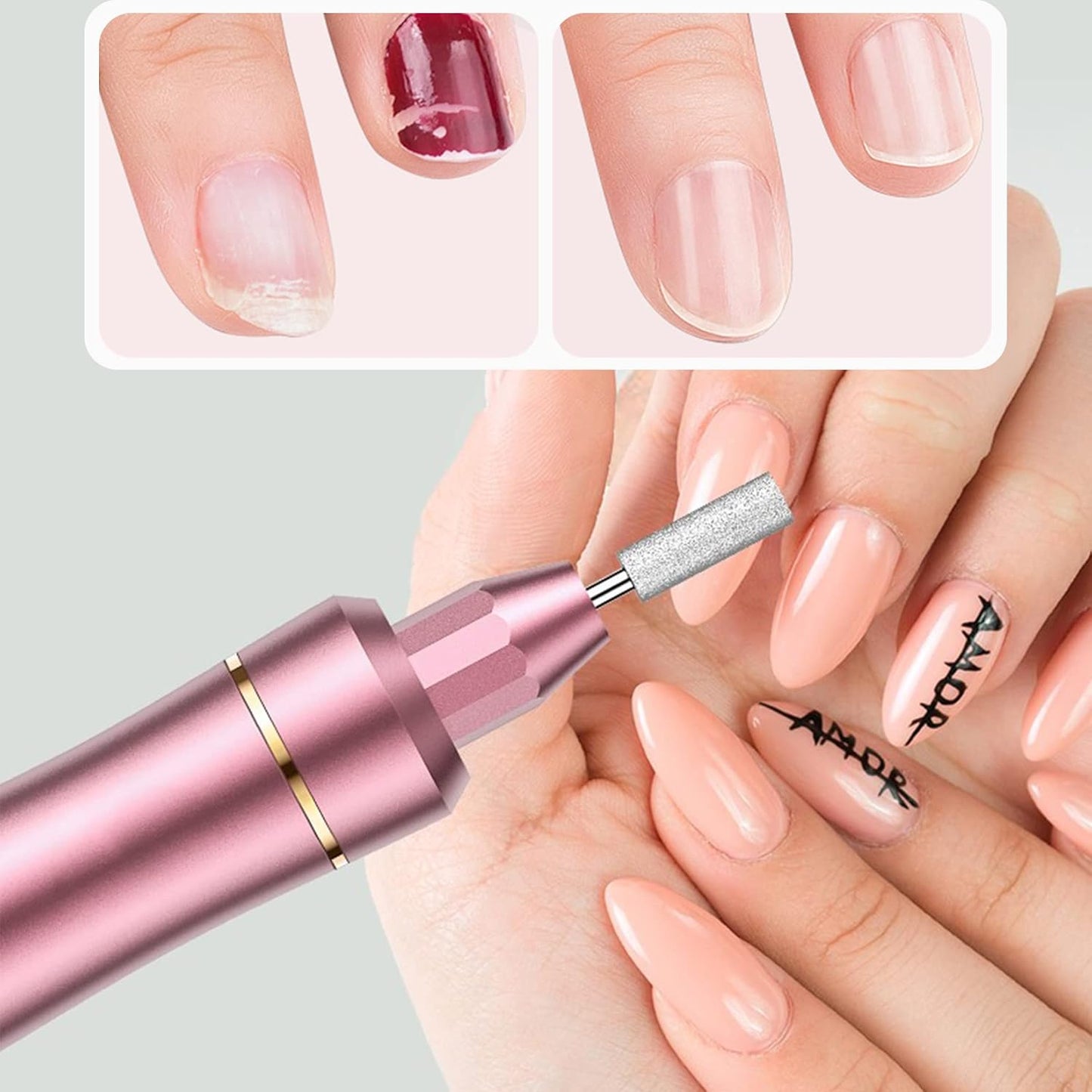 30-Piece Nail Cutter Drill Bit for Manicure Tungsten Steel Professional Manicure Drill Set Universal Diamond Drill Bits for Nails Electric Drill