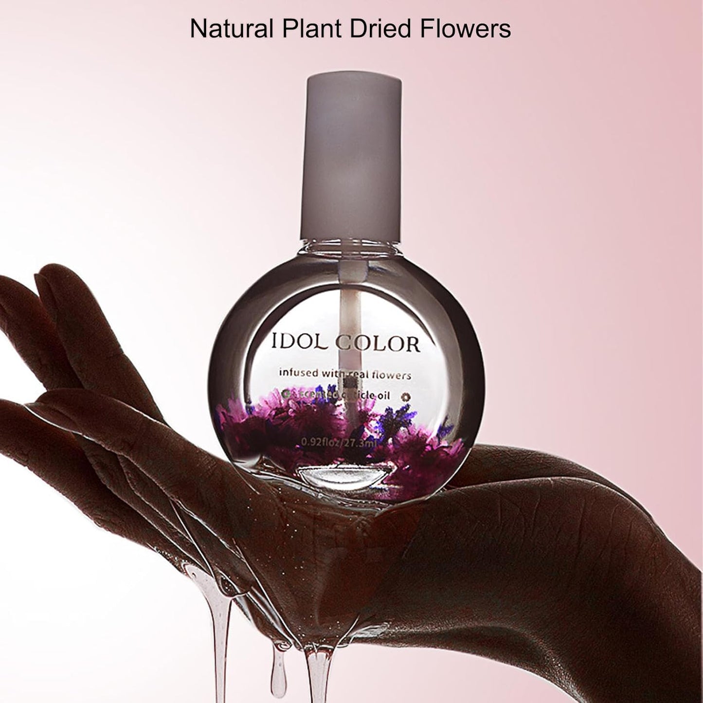 Flowery Scented Cuticle Oil, Infused with Real Flowers, Cuticle Revitalize Oil, Nail Oils For Growth And Strength, Cuticle Remover - Nail Strengthener - Cuticle Softener (0.92 fl.oz, ROSE)