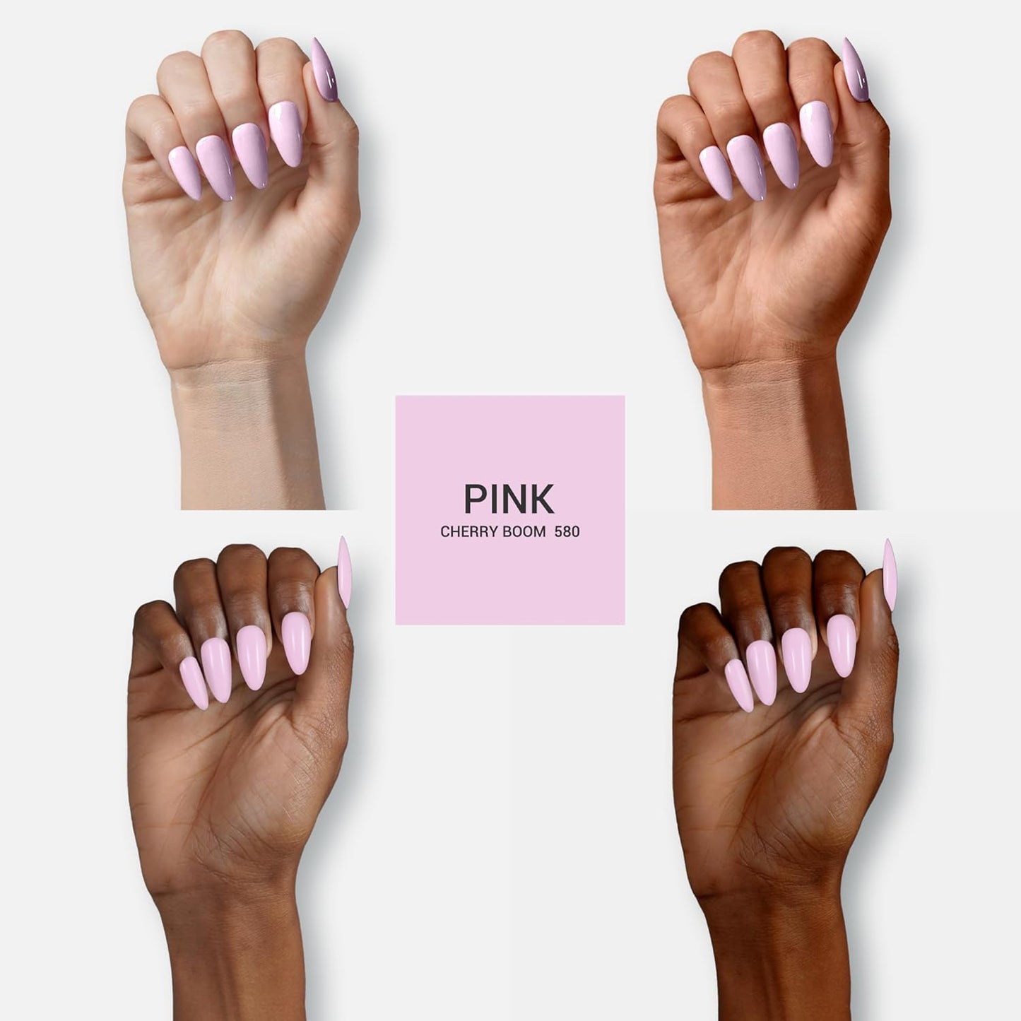 MelodySusie Thick Milky Pink Gel Nail Polish,0.5fl oz Soak Off UV LED Creamy Pink Gel Polish Gift for Women Nail Art Manicure Salon DIY Nail Design Decoration at Home-580