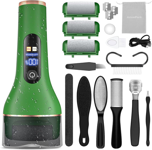 Electric Callus Remover for Feet,Rechargeable Portable Electronic Foot File Pedicure Kits,Professional Waterproof Pedi Feet Care Tools Wet&Dry Foot Scrubber File Perfect for Hard Cracked Dry Dead Skin