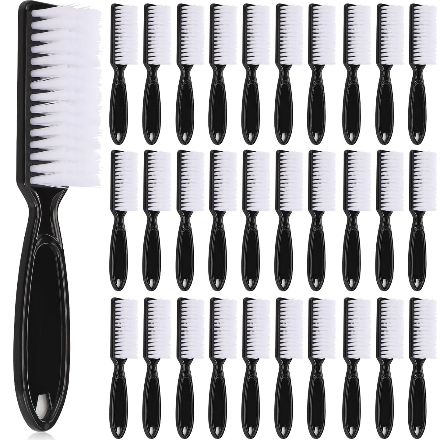 Patelai 30 Pcs Nail Scrubber Brushes Bulk Handle Grip Manicure Brushes for Cleaning Fingernails Pedicure Cleaning Brush for Toes and Fingernail Cleaning(Black)