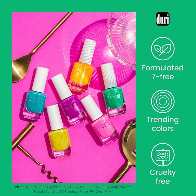 duri Nail Polish, 688 Red Velvet, Sexy Red, Full Coverage, Glossy Finish, Fast Drying, 0.45 Fl Oz.