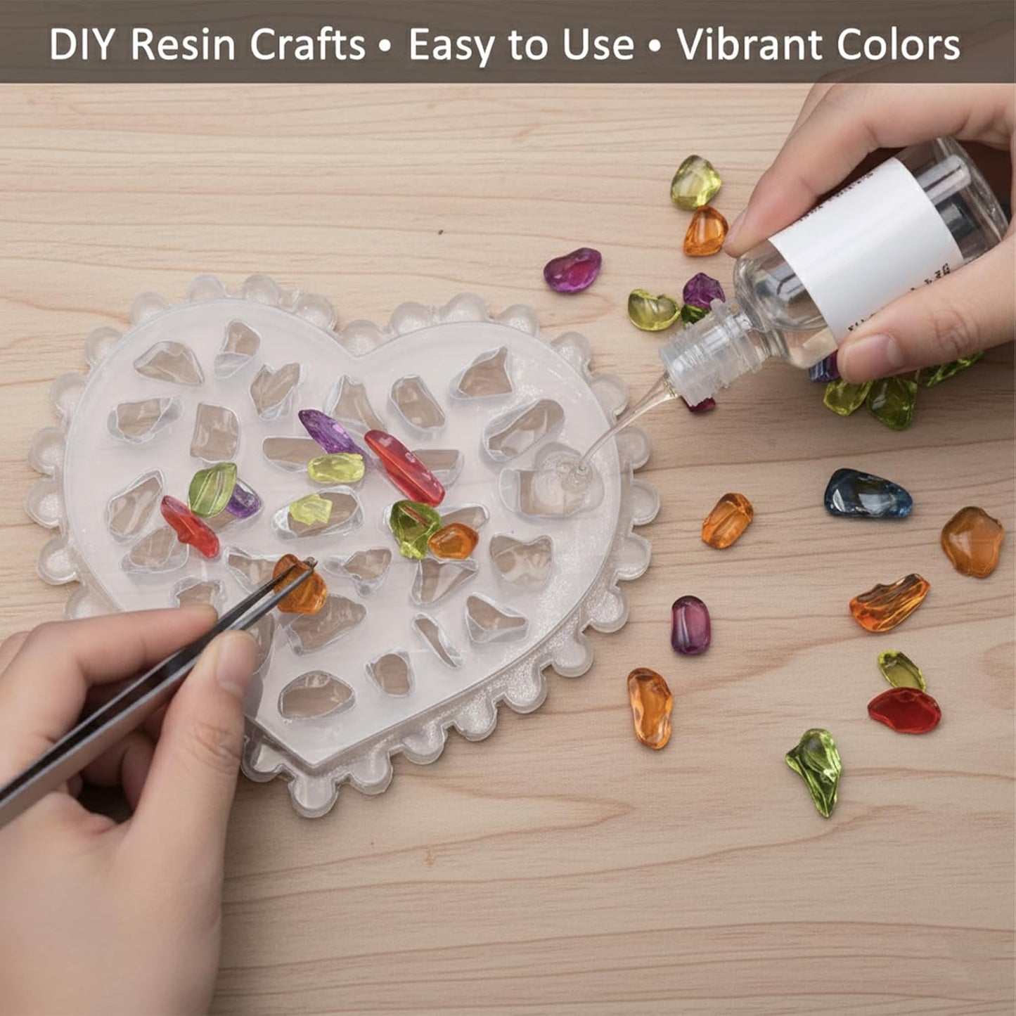 3 Pcs Gems Silicone Nail Art Molds for Women Resin Nail Design
