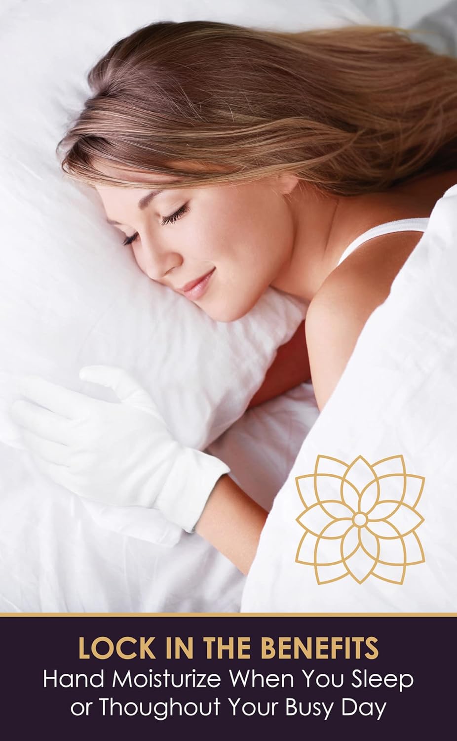 White Gloves Large (10 pair) - Cotton Gloves for Eczema, Cotton Gloves for Dry Hands, White Cotton Gloves for Women, Spa Glove, Lotion Glove, Sleeping Glove