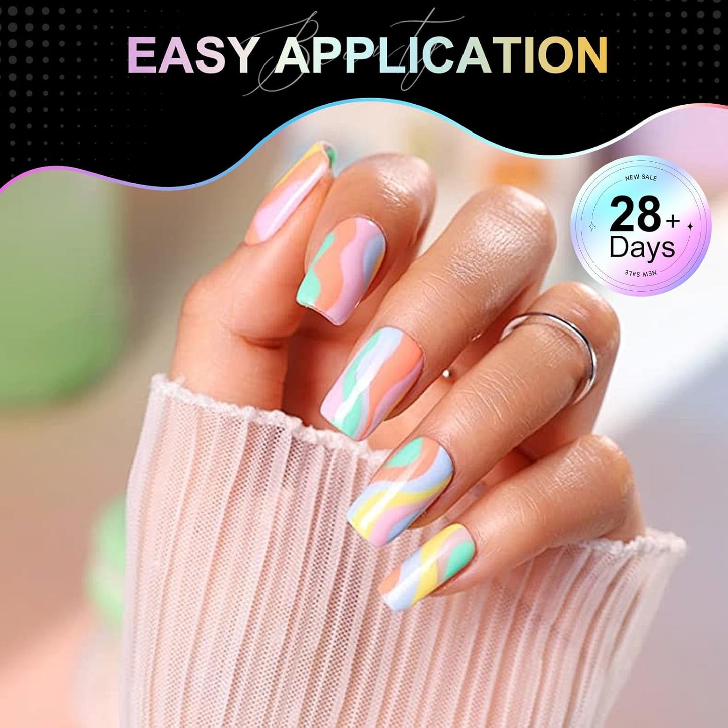 Medium Square Nail Tips 240Pcs Square Press on Nails Pre-shape Clear Soft Gel Nails Tips for Full Cover Acrylic French False Nails For Nail Extension, Home DIY Nail Salon 12 Sizes False Tips