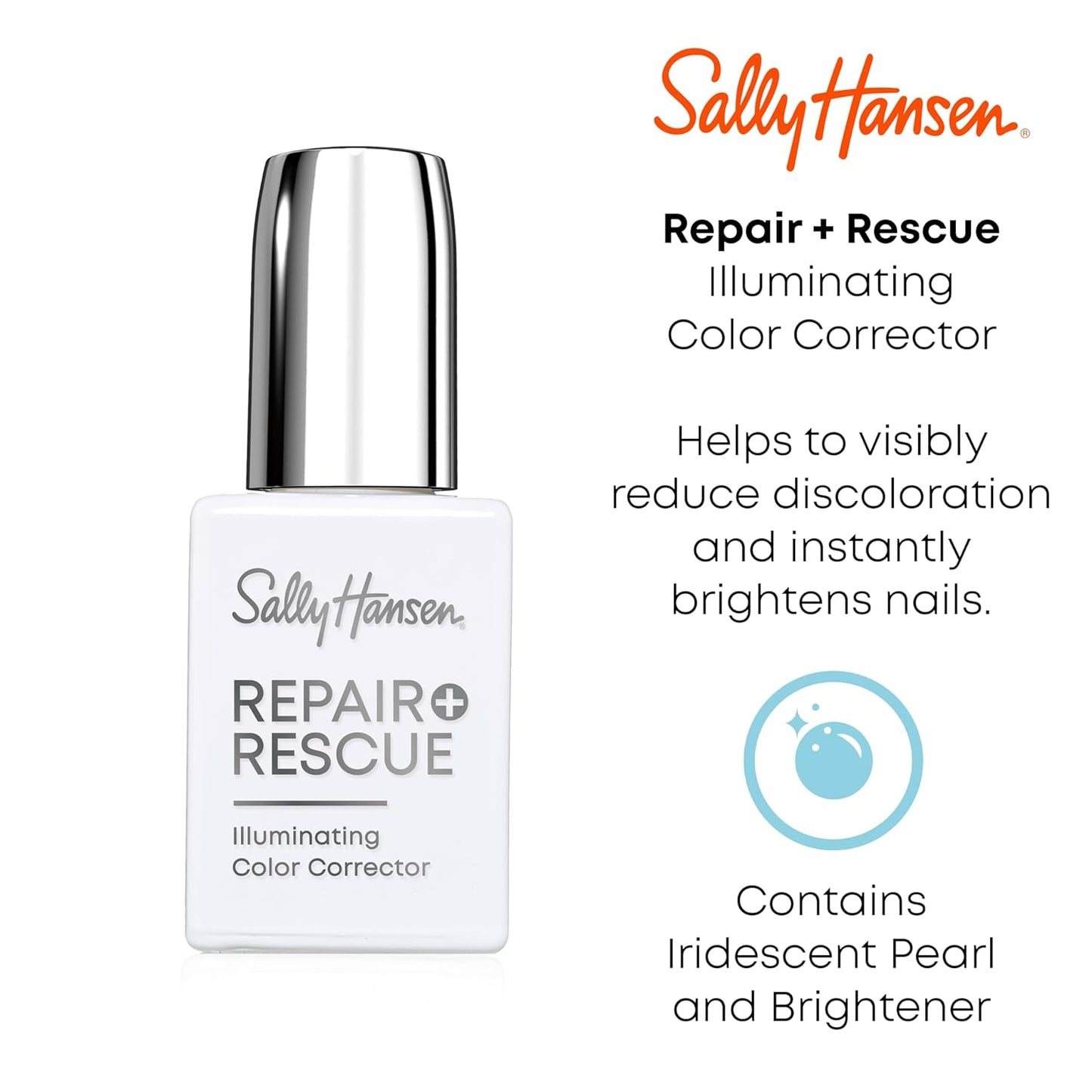 Sally Hansen Nail Treatment Repair + Rescue Illuminating Color Corrector | Reduces Nail Discoloration & Brightens Dull Nails