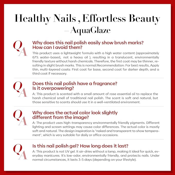 AZUREBEAUTY Dark Red Nail Polish, Burgundy Natural Quick Dry Christmas Nail Strengthening Glossy Finish for DIY Manicure & Nail Art, Salon Quality