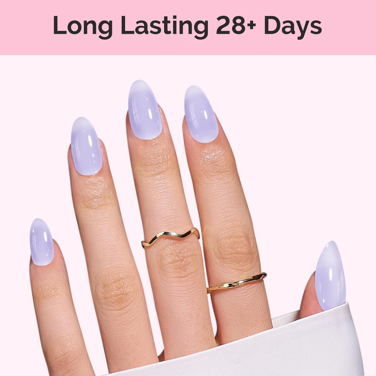 MelodySusie Jeweliver Gel Nail Polish, 0.5Fl Oz Light Purple Jelly Gel Polish Sheer Translucent Nude Soak Off UV LED Light Cure Spring Summer Colors Manicure Nail Art DIY at Home JM02