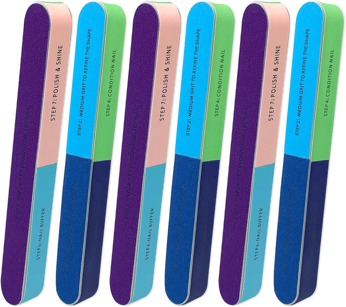 6-Pack All-in-One Nail Buffer - Effortlessly Create Smooth and Shiny Nails