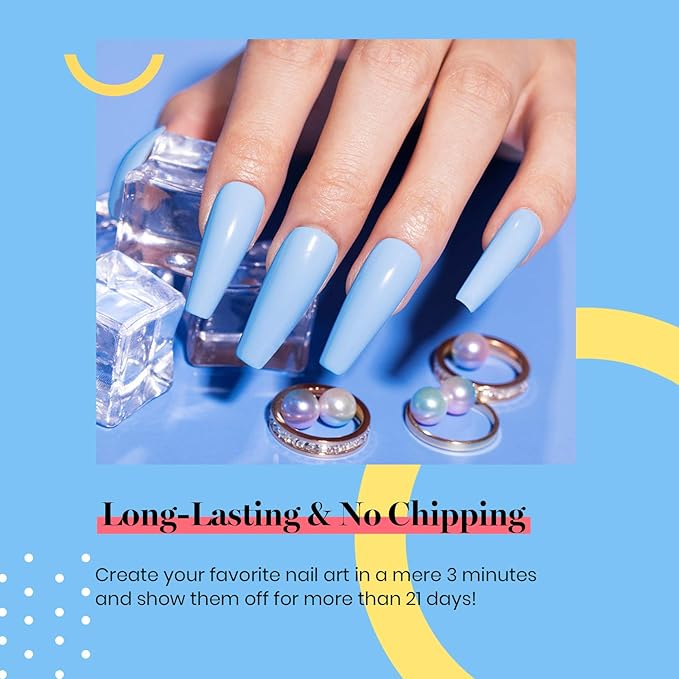 beetles Blue Gel Polish 15ml Light Blue Nail Gel Soak Off Uv LED Nail Lamp Gel Polish Nail Art Manicure Salon DIY Home Solid Gel 0.5Oz Diy home Gift for Women