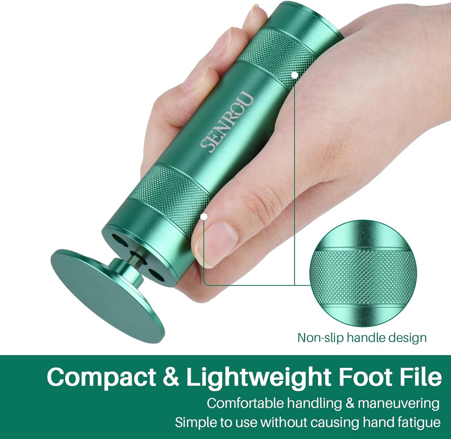 Electric Foot Callus Remover, 2-in-1 Electric Foot Filer/Nail Filer, Callus Remover for Feet with 60Pcs+12Pcs Sandpaper Discs，Holiday Gift Foot Repair Tool, Green