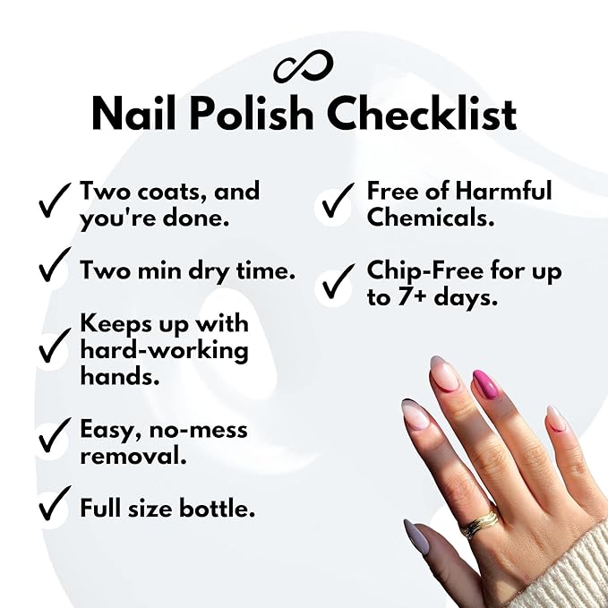 Eternal Light Pink Nail Polish Set for Women (MIDNIGHTS) - Light Blue Nail Polish Set for Girls - Lasting & Fast Dry Milky White Fingernail Polish for Home Mani Pedi - Made in USA, 13.5mL (Set of 5)