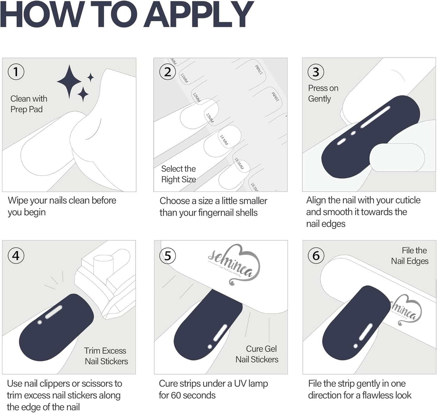 Semi Cured Gel Nail Strips-Salon Quality Semi-Cured Gel Press On Nails Stickers Quick DIY Nail Art Manicure Kits for Women at Home, Works with Any UV/LED Lamps(Sparkle Glam)