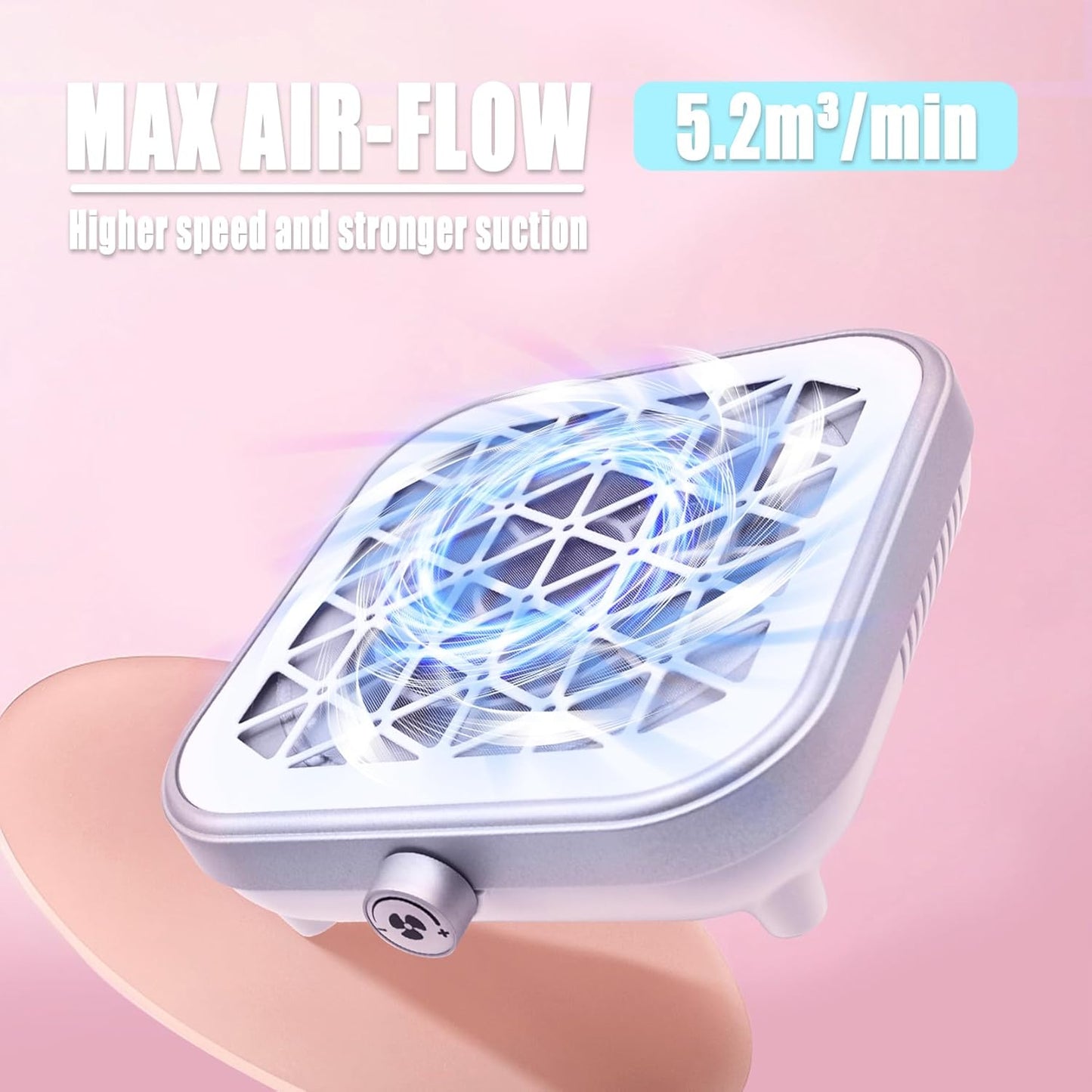 JAYWAYNE Nail Dust Collector for Nail Tech Powerful Nail Vacuum Cleaner with Stepless Speed Control and Disposable Filter Nail Fan Dust Collector Suitable for Acrylic Nails, Nail Salons and DIY