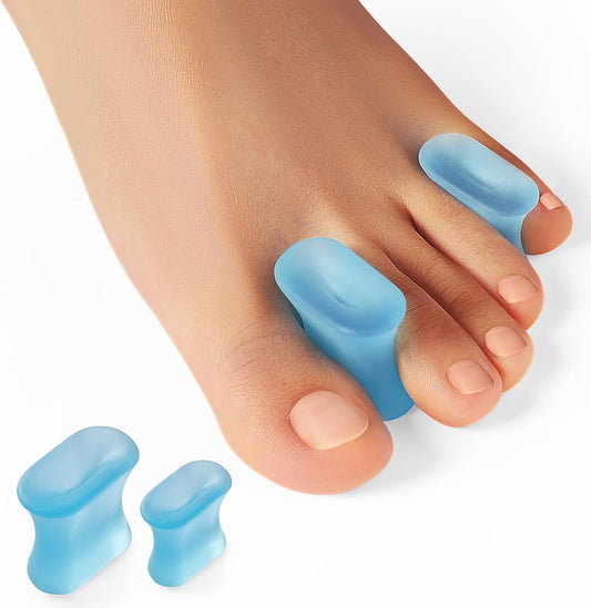 Welnove Upgraded Gel Toe Separators – 12-Pack Bunion Pads – Toe Spacers for Straightening Overlapping Toes, Bunions, Calluses – Soft Silicone Bunion Corrector for Men and Women