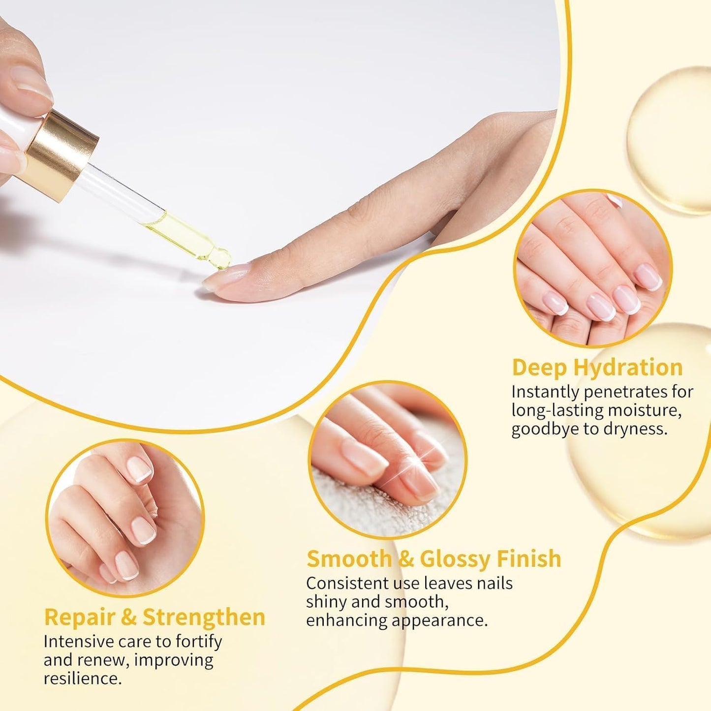 EJW Cuticle Oil for Nails, Hydrating, Scented Nail Oil Cuticle Care - Repaired Cuticles, Damaged Skin and Thin Nails, Moisturizes and Strengthens Nails, 0.5 fl.oz (Milk and Honey)