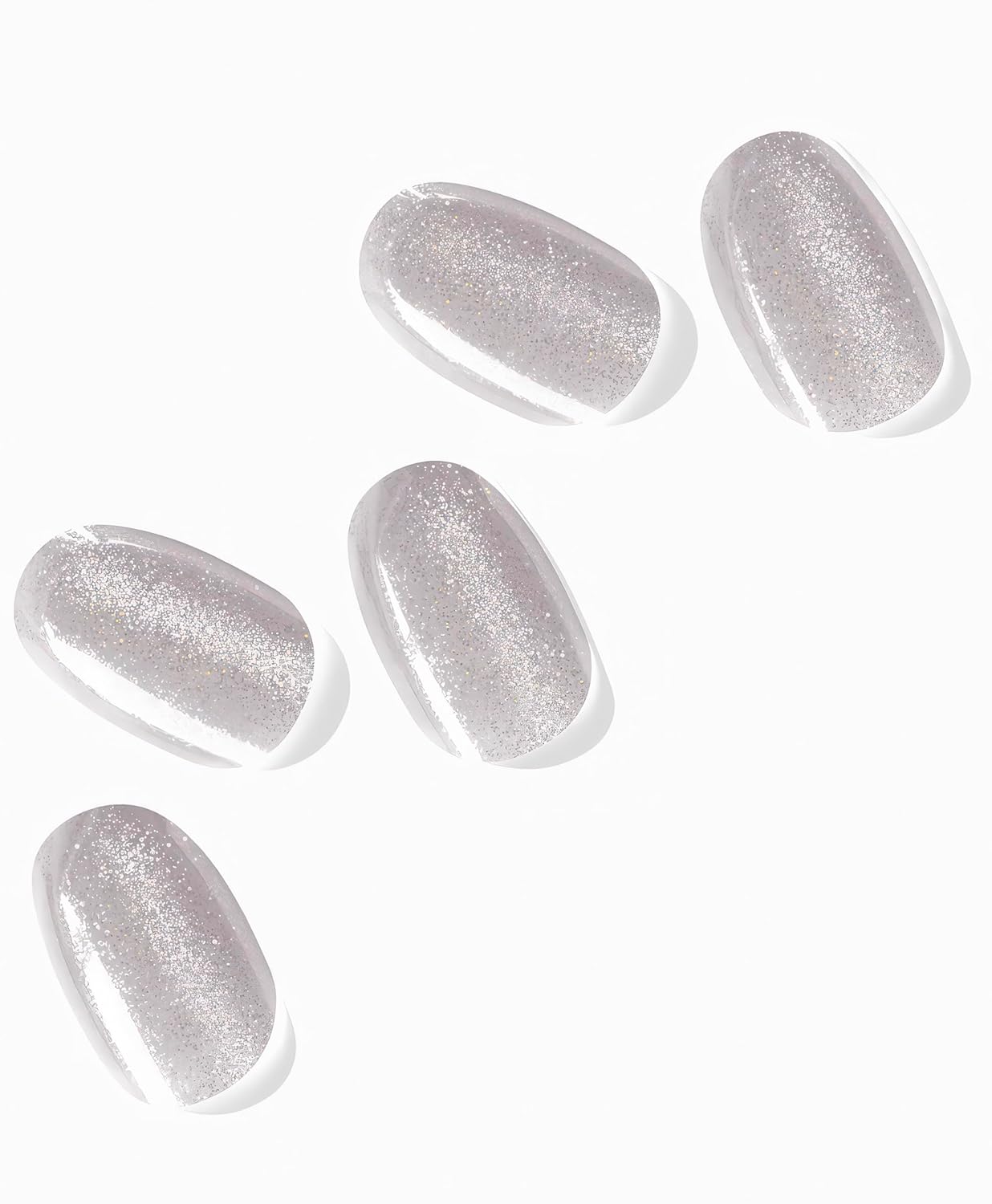 NOVA, Female Founded, Semi Cured Gel Nail Strips (Chinchilla) - The 10 Minute Manicure. Salon-Quality, Works with Any Nail Lamp, Easy to Apply & Remove - Incl. Nail File & Wooden Stick (Chinchilla)