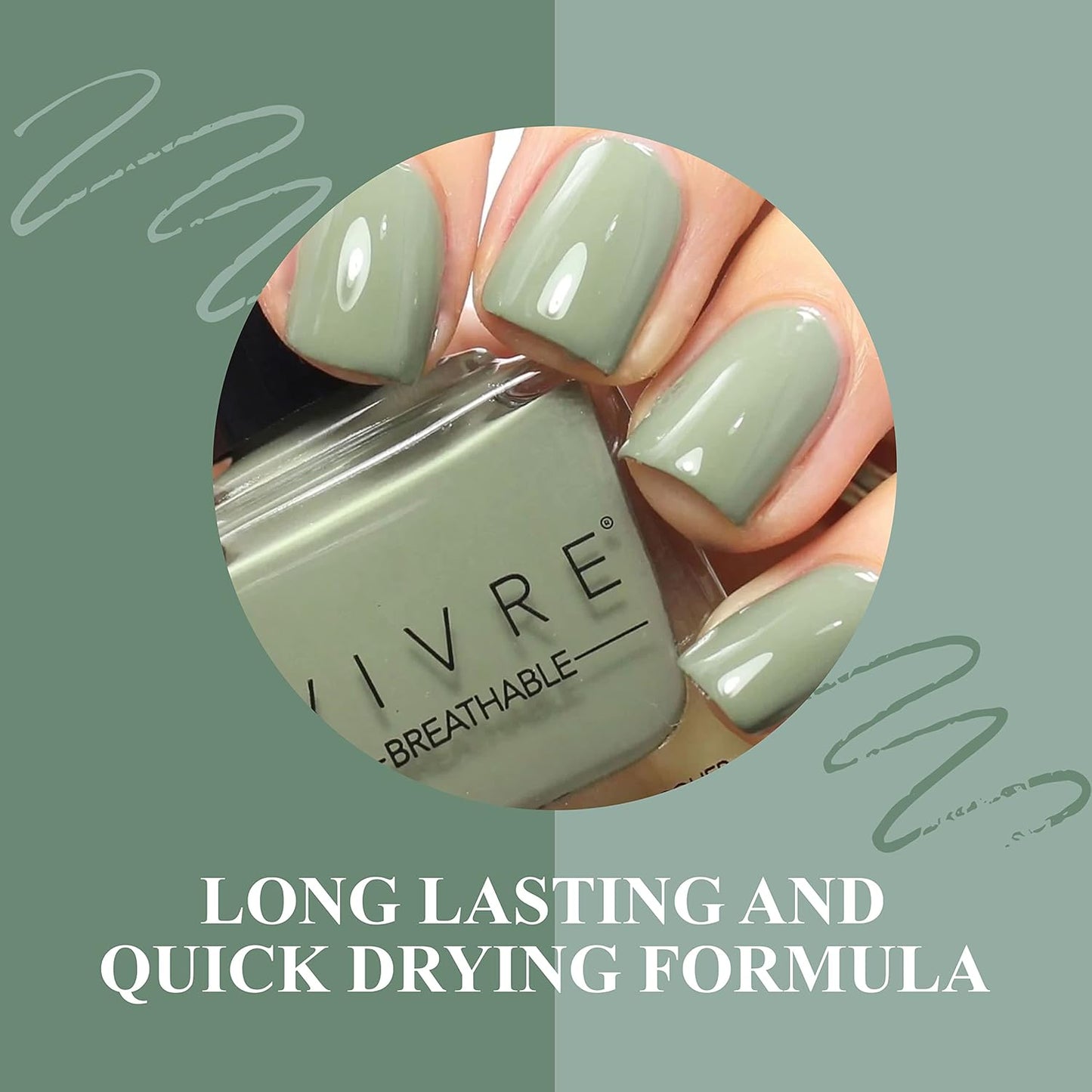 VIVRE Cosmetics Nail Polish - Quick Dry, Shiny, Halal for Girls, Vegan, Non-Toxic for Women, Long Lasting, Certified Breathable and Water Permeable - Take Me to the Spa
