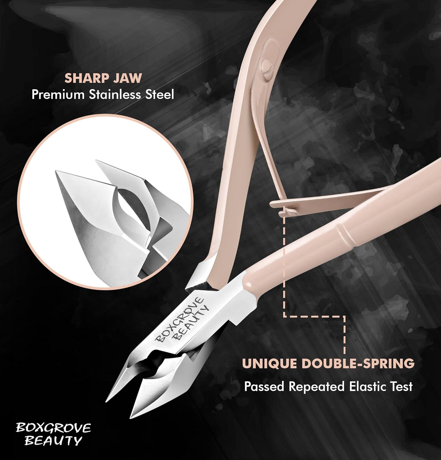 Professional Cuticle Cutter & Pusher Trimmer Manicure Tools with Double Spring– Perfect Nail Care Tool for Manicure & Pedicure Beauty at Home/Spa/Saloon