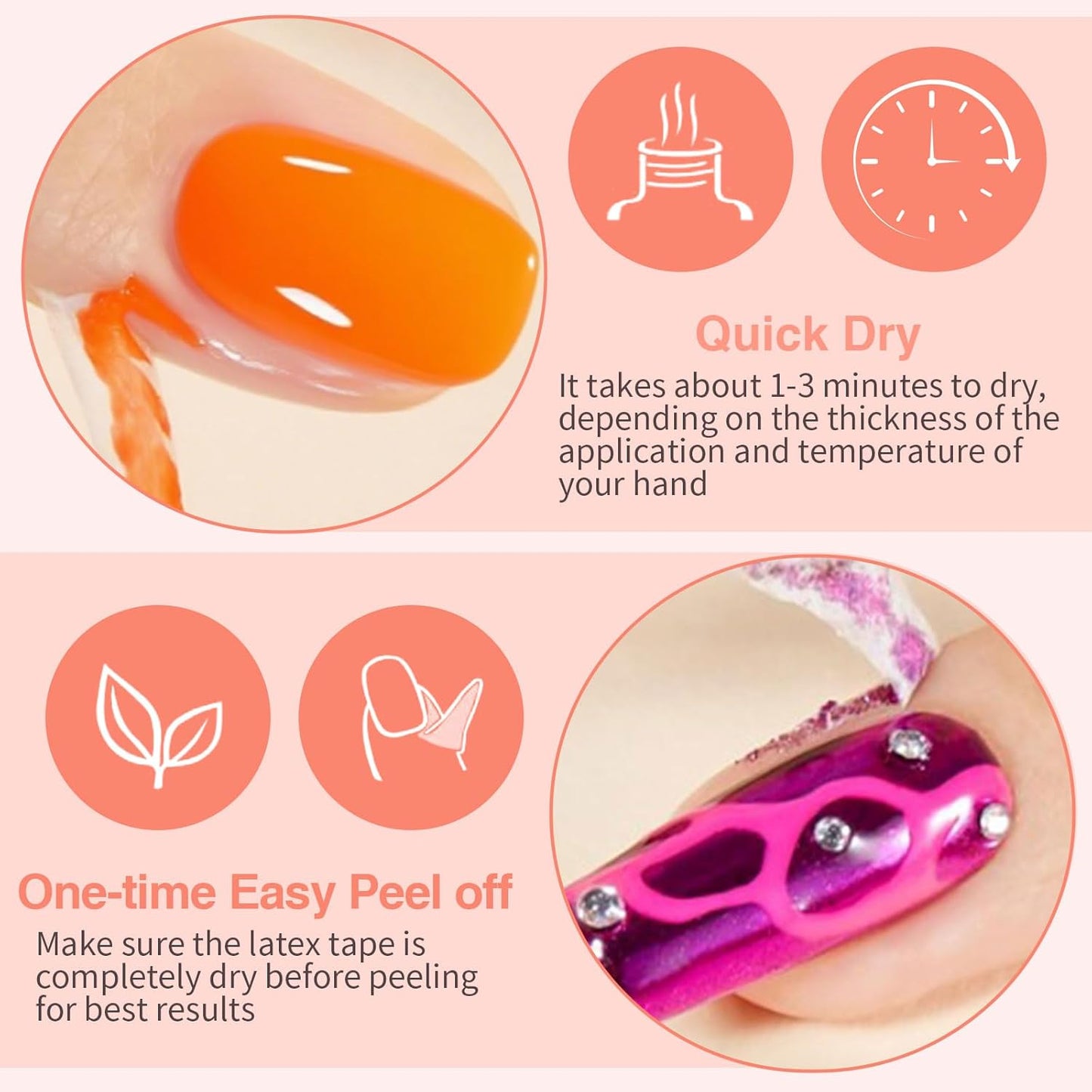 Gel Nail Polish Remover, Professional Quick Easy Remove Gel Polish for Nails, No Need Soaking or Wrapping, 15ml 3-5 Minutes (Rose)